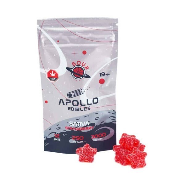 Apollo GUMMY - 3000MG THC - Sour Strawberry Sativa product photo